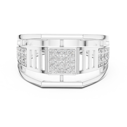 Round Diamond Statement Ring – Luxury Gold Ring for WOMEN