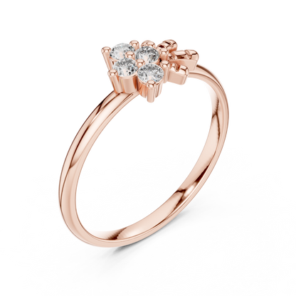 Majestic Flower Diamond Ring