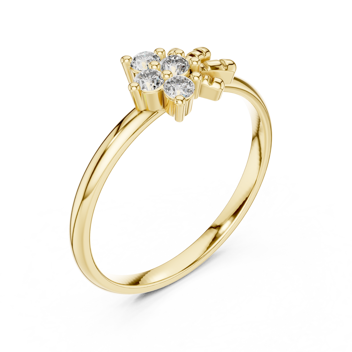 Majestic Flower Diamond Ring