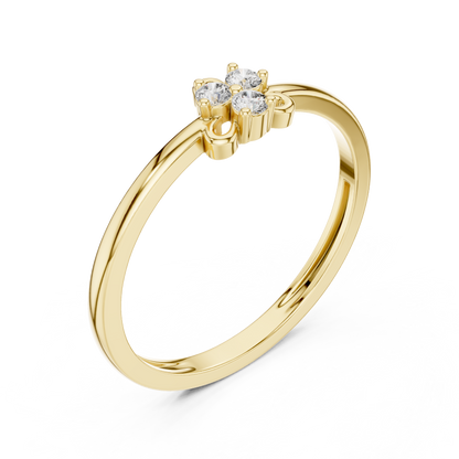 Tiny Blossom Gold Ring