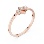 Geometric Diamond Charm Ring