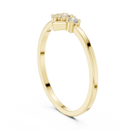 Geometric Diamond Charm Ring
