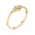 Geometric Diamond Charm Ring