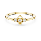 Geometric Diamond Charm Ring