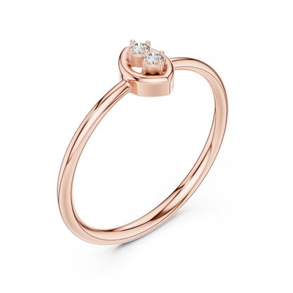 Golden Marquise Diamond Ring