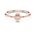 Golden Marquise Diamond Ring