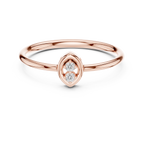 Golden Marquise Diamond Ring