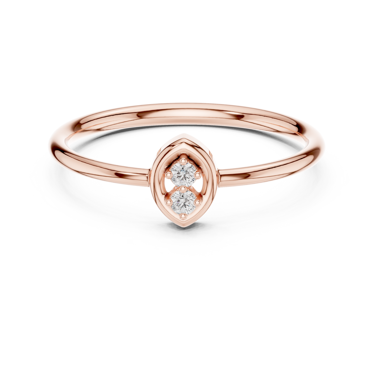 Golden Marquise Diamond Ring