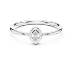 Golden Marquise Diamond Ring