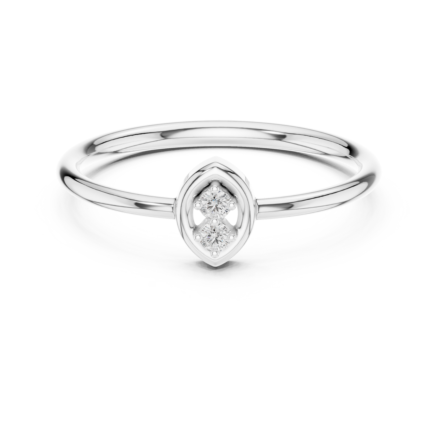 Golden Marquise Diamond Ring