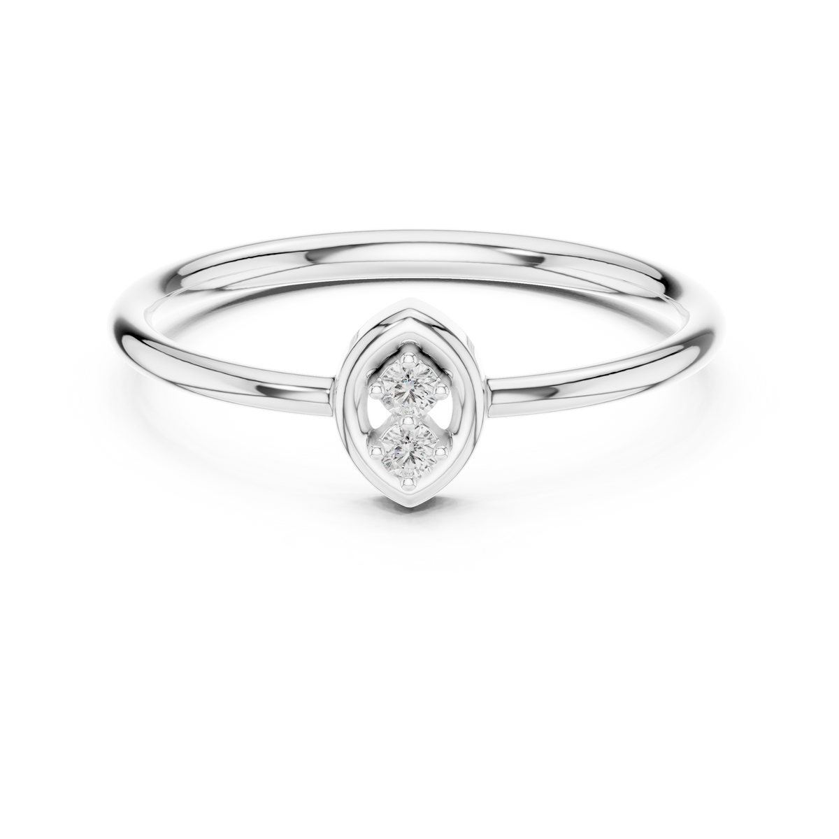 Golden Marquise Diamond Ring