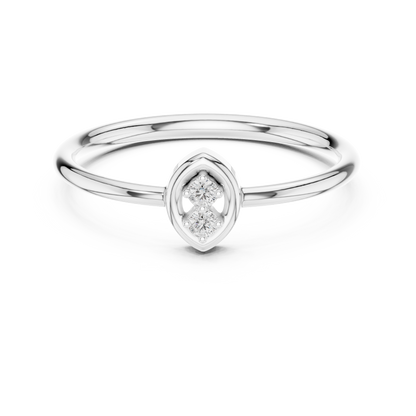 Golden Marquise Diamond Ring