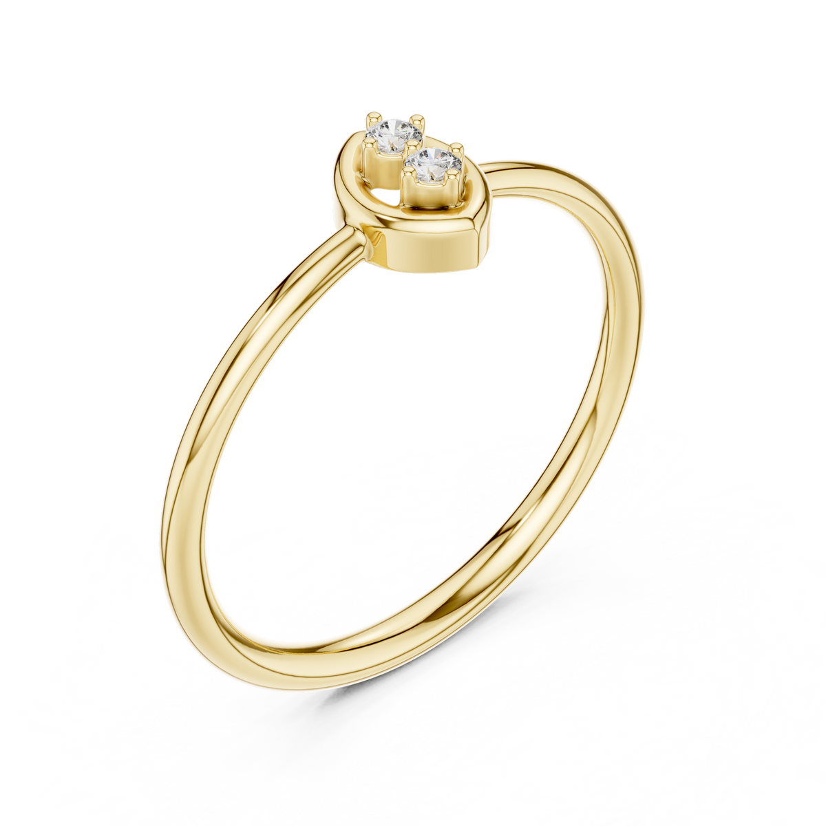 Golden Marquise Diamond Ring
