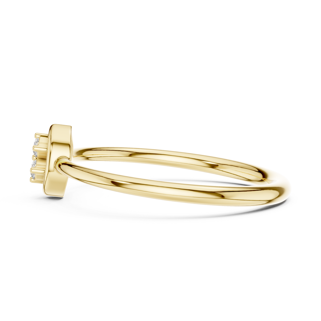 Golden Marquise Diamond Ring