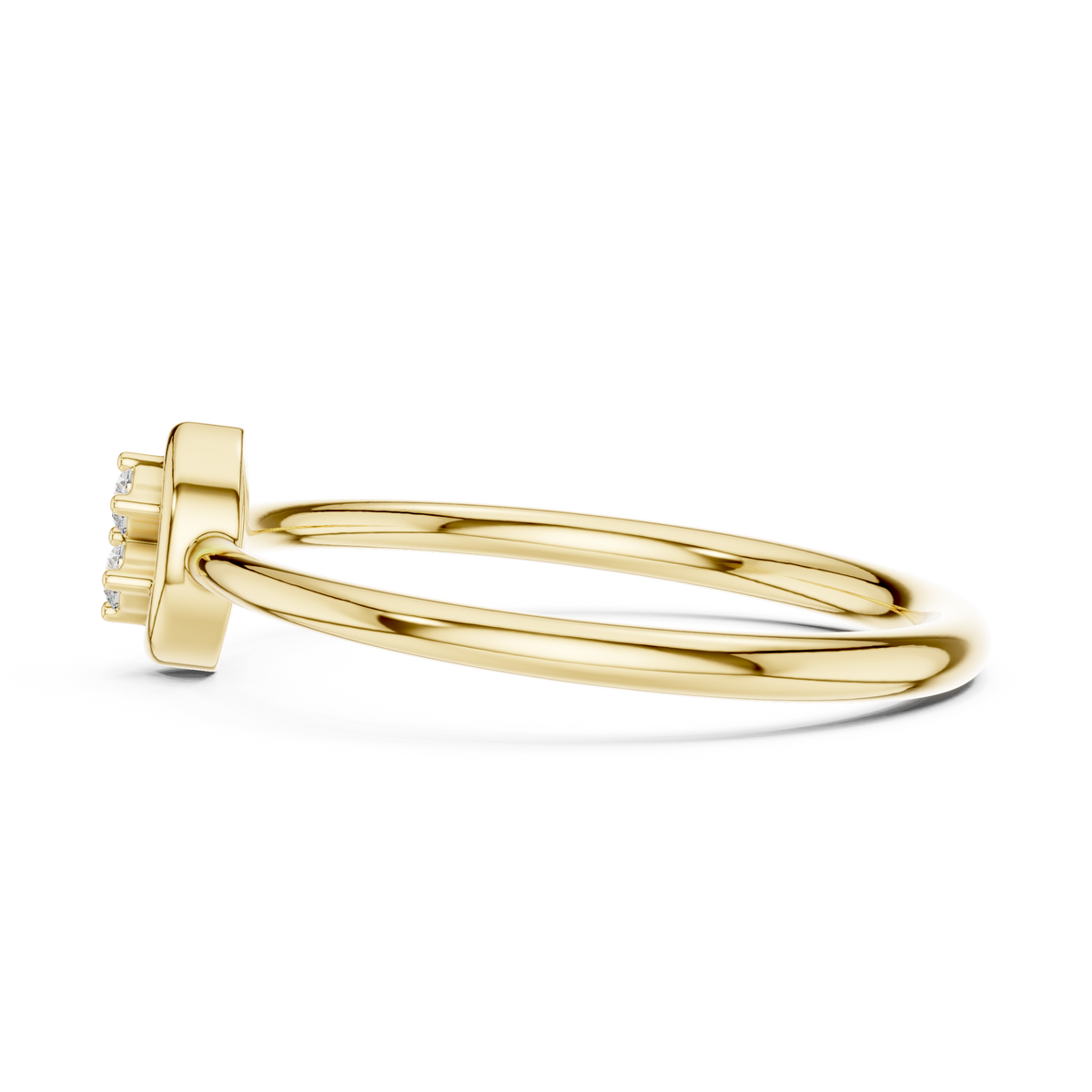 Golden Marquise Diamond Ring