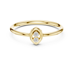 Golden Marquise Diamond Ring