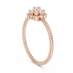 Vintage Flower Diamond Band