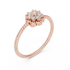 Vintage Flower Diamond Band
