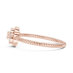 Vintage Flower Diamond Band