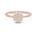 Vintage Flower Diamond Band