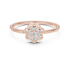 Vintage Flower Diamond Band