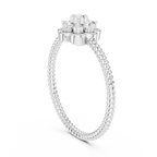 Vintage Flower Diamond Band