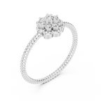 Vintage Flower Diamond Band