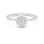 Vintage Flower Diamond Band
