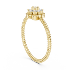 Vintage Flower Diamond Band