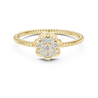 Vintage Flower Diamond Band