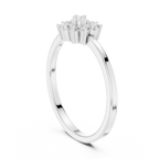 Radiant Floral Halo Ring