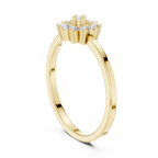Radiant Floral Halo Ring