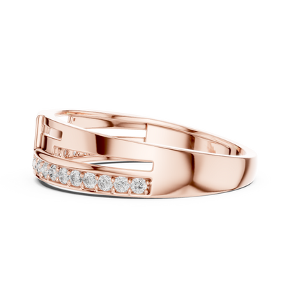 Luxury Gold Diamond Ring – Elegant Women’s Diamond Band