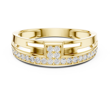 Luxury Gold Diamond Ring – Elegant Women’s Diamond Band