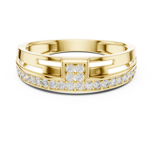 Luxury Gold Diamond Ring – Elegant Women’s Diamond Band