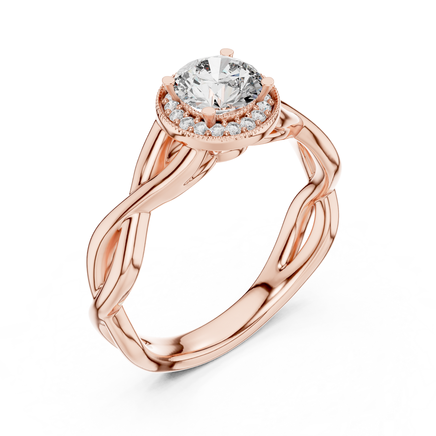 Round Cut Premium Solitaire Diamond Ring