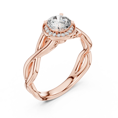 Round Cut Premium Solitaire Diamond Ring