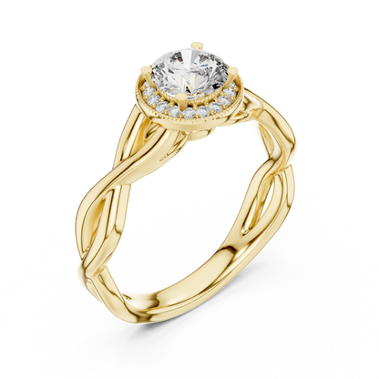 Round Cut Premium Solitaire Diamond Ring