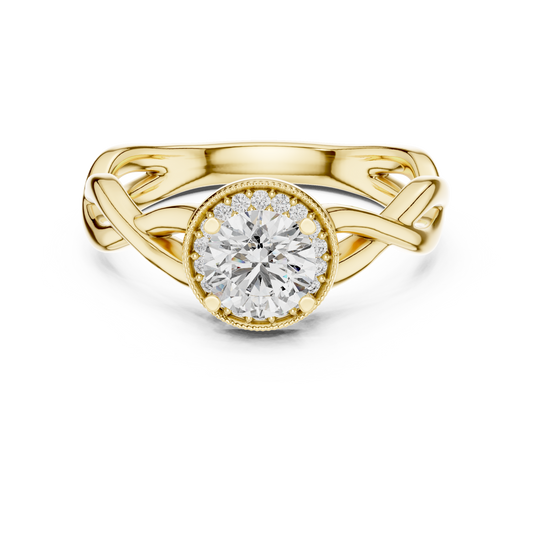Round Cut Premium Solitaire Diamond Ring