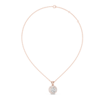 Premium Round Halo Diamond Pendant