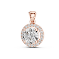 Premium Round Halo Diamond Pendant
