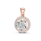Premium Round Halo Diamond Pendant