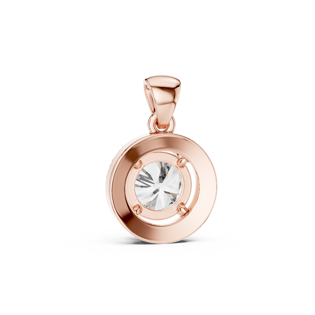Premium Round Halo Diamond Pendant