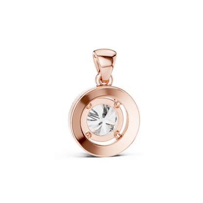 Premium Round Halo Diamond Pendant
