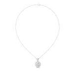 Premium Round Halo Diamond Pendant
