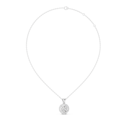 Premium Round Halo Diamond Pendant