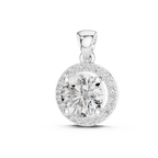 Premium Round Halo Diamond Pendant