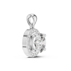 Premium Round Halo Diamond Pendant