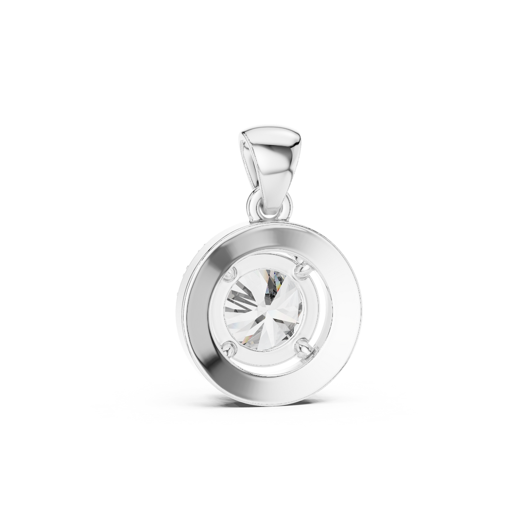 Premium Round Halo Diamond Pendant
