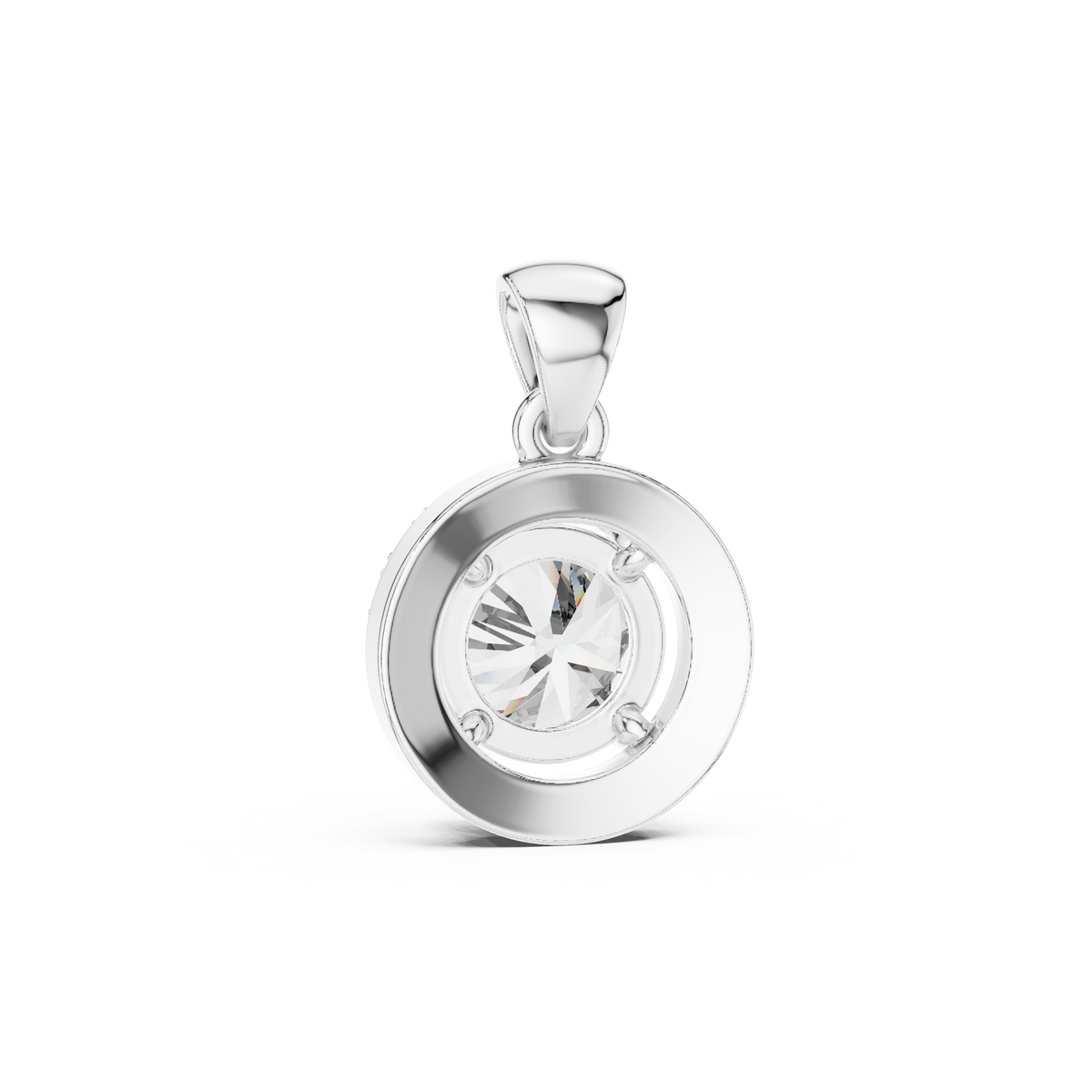 Premium Round Halo Diamond Pendant